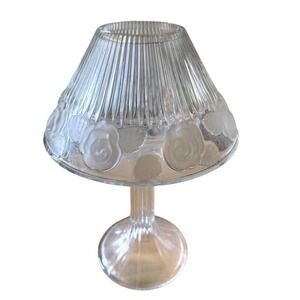 Vintage Royal Limited Crystal Rose Candle Holder Floral Pedestal Votive Lamp BOX